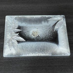 Silver  Leaf Mini Tray - Candle Stand - Art - Wall/Table Decor